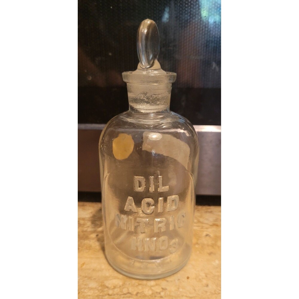 Vtg Wheaton Chemical Apothecary Medicine Bottle DIL ACID NITRIC HNO3